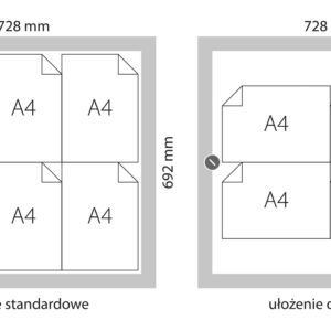 Gablota wisząca zewnętrzna REV3Z ( 6xA4 ) aluminiowa REVERSO