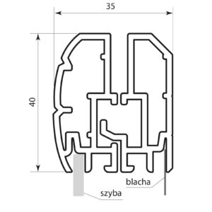 Gablota wisząca zewnętrzna REV7Z ( 16xA4 ) aluminiowa REVERSO